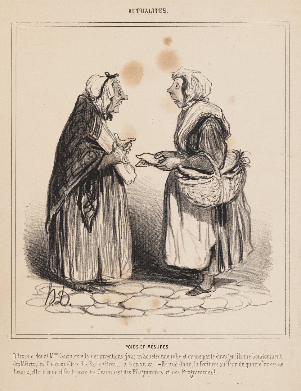 Poids et mesures, from "Actualités" - Honoré Daumier