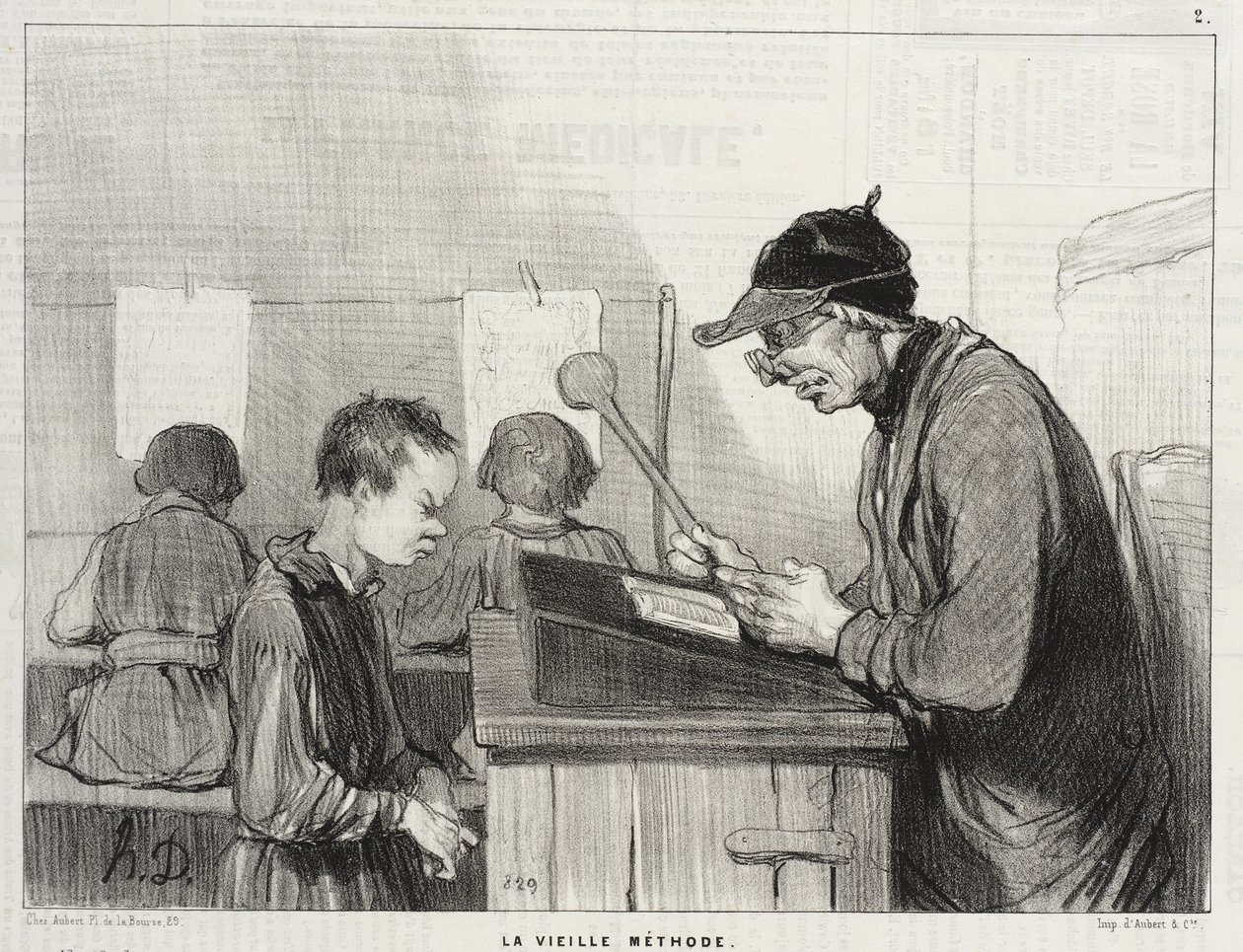 « Profs et Moutards » (série de gravures) - Honoré Daumier