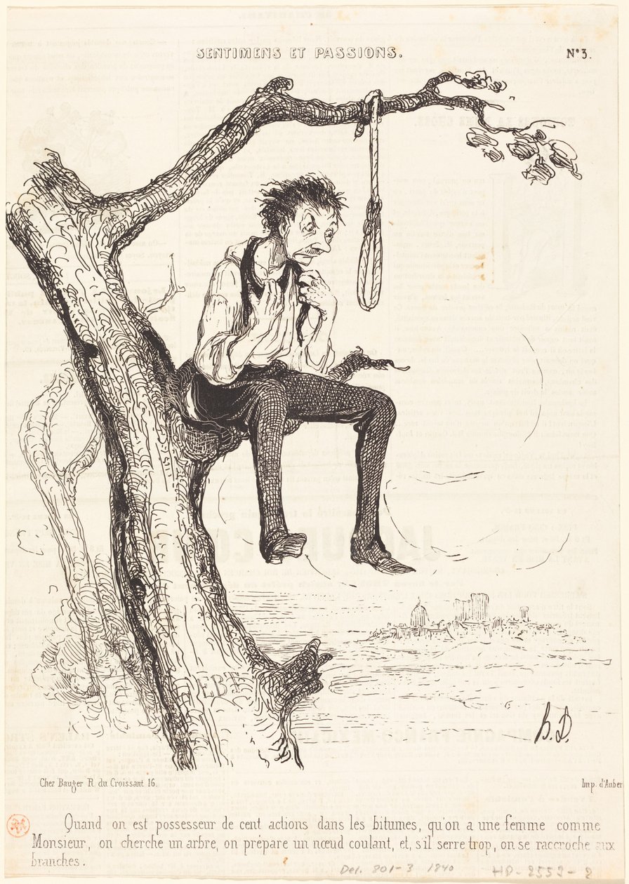 Quand on est possesseur de cent actions... - Honoré Daumier