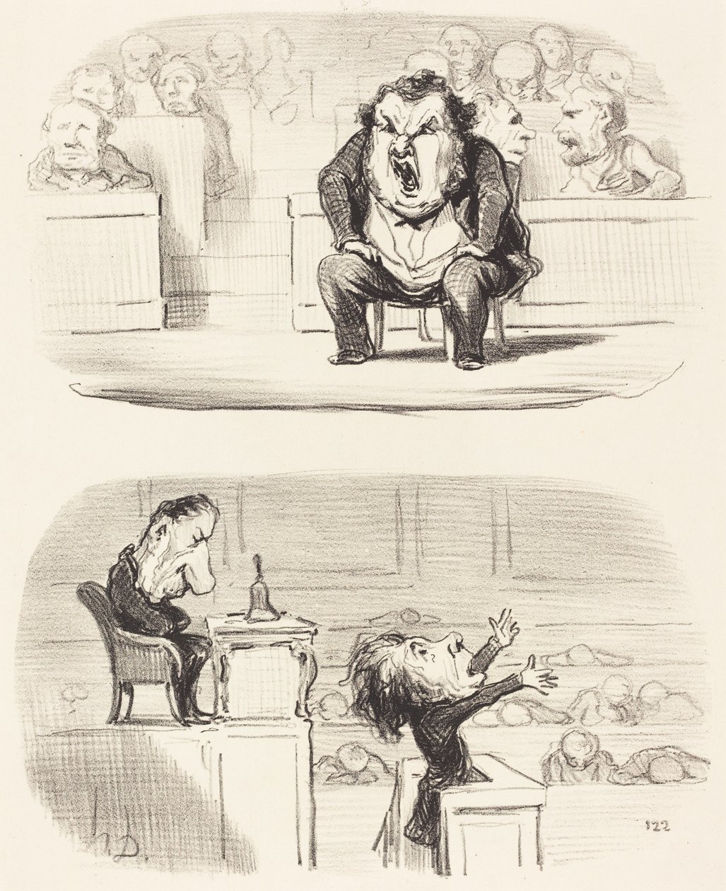 Quand un orateur ennuyeux monte a la tribune - Honoré Daumier