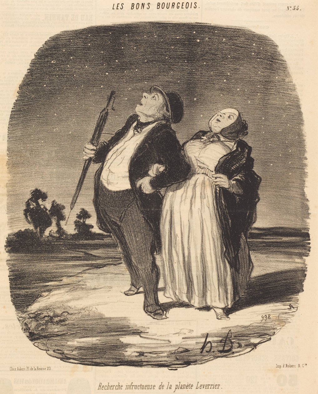 Recherche infructueuse de la planète Leverrier - Honoré Daumier