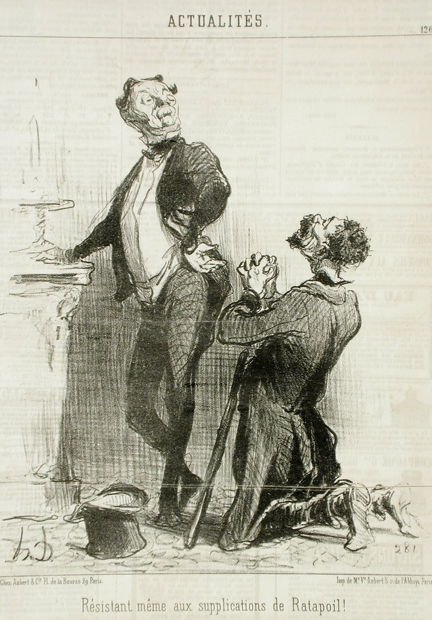 Résistant ... aux supplications de Ratapoil - Honoré Daumier