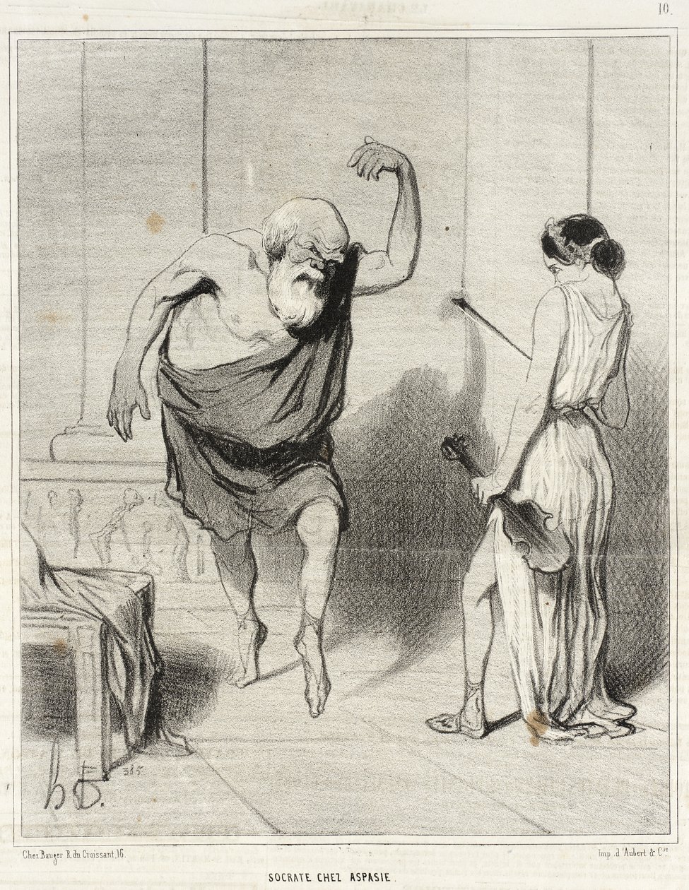 Socrate chez Aspasie - Honoré Daumier