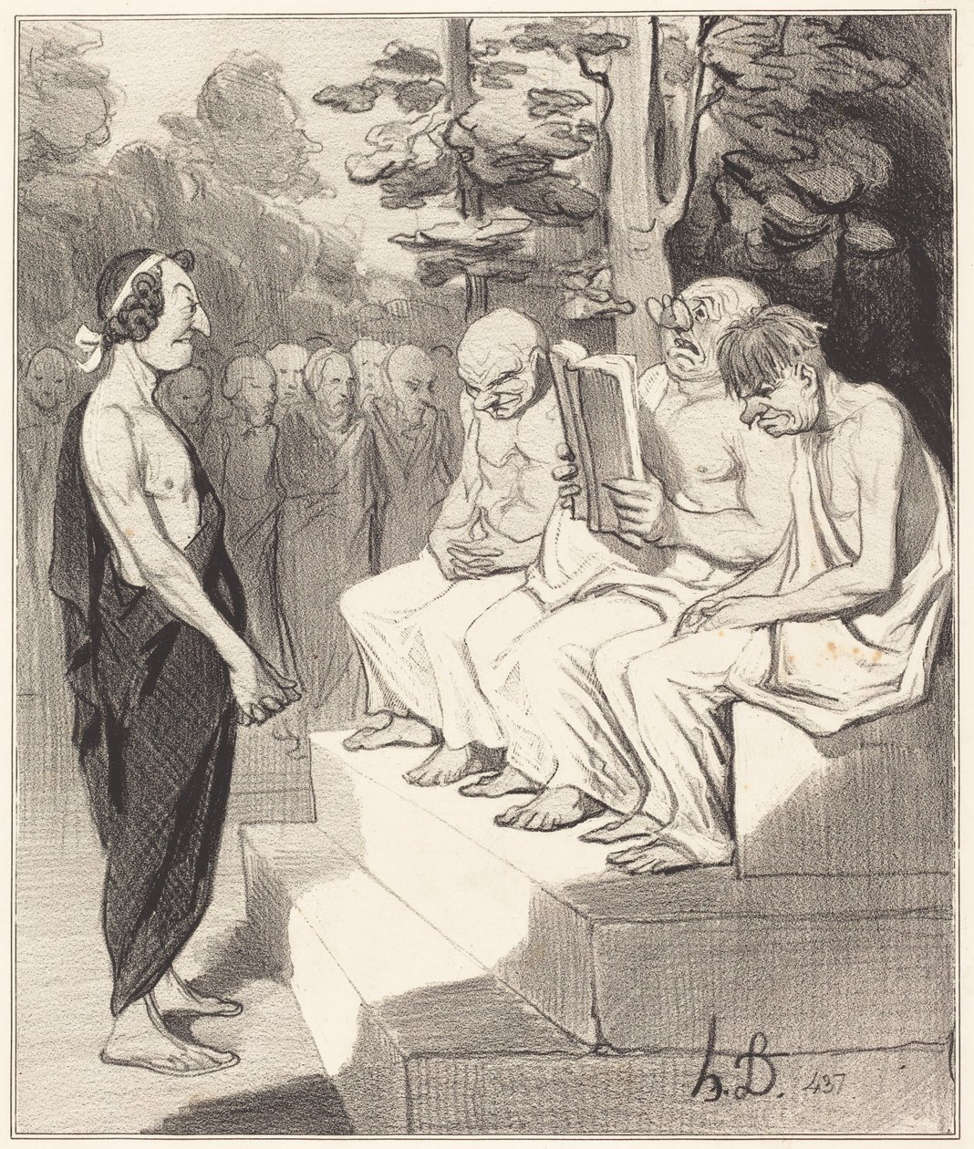Télémaque interrogé par les sages - Honoré Daumier