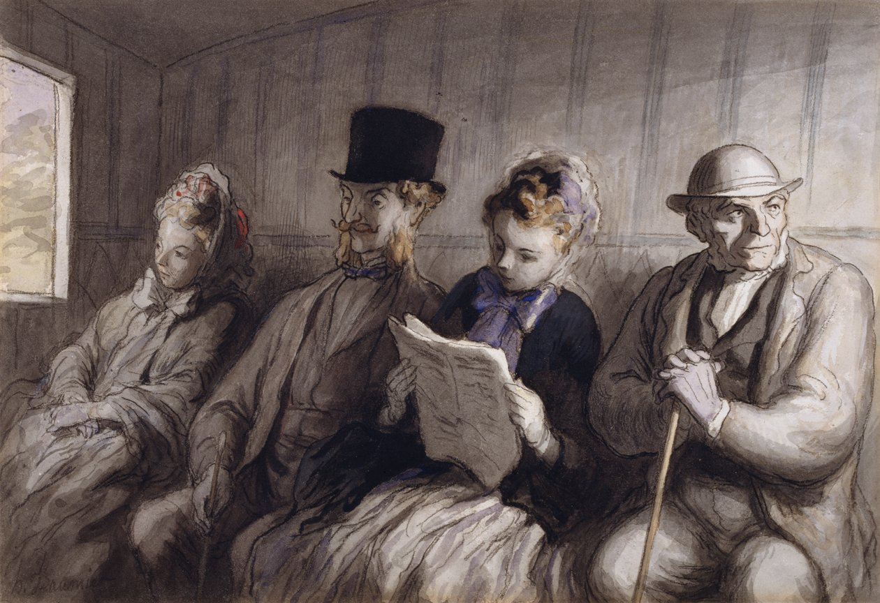 La voiture de première classe - Honoré Daumier