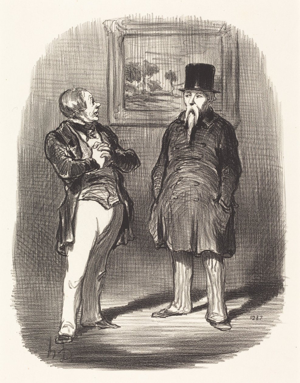 Tiens... je ne te reconnaissais pas... - Honoré Daumier