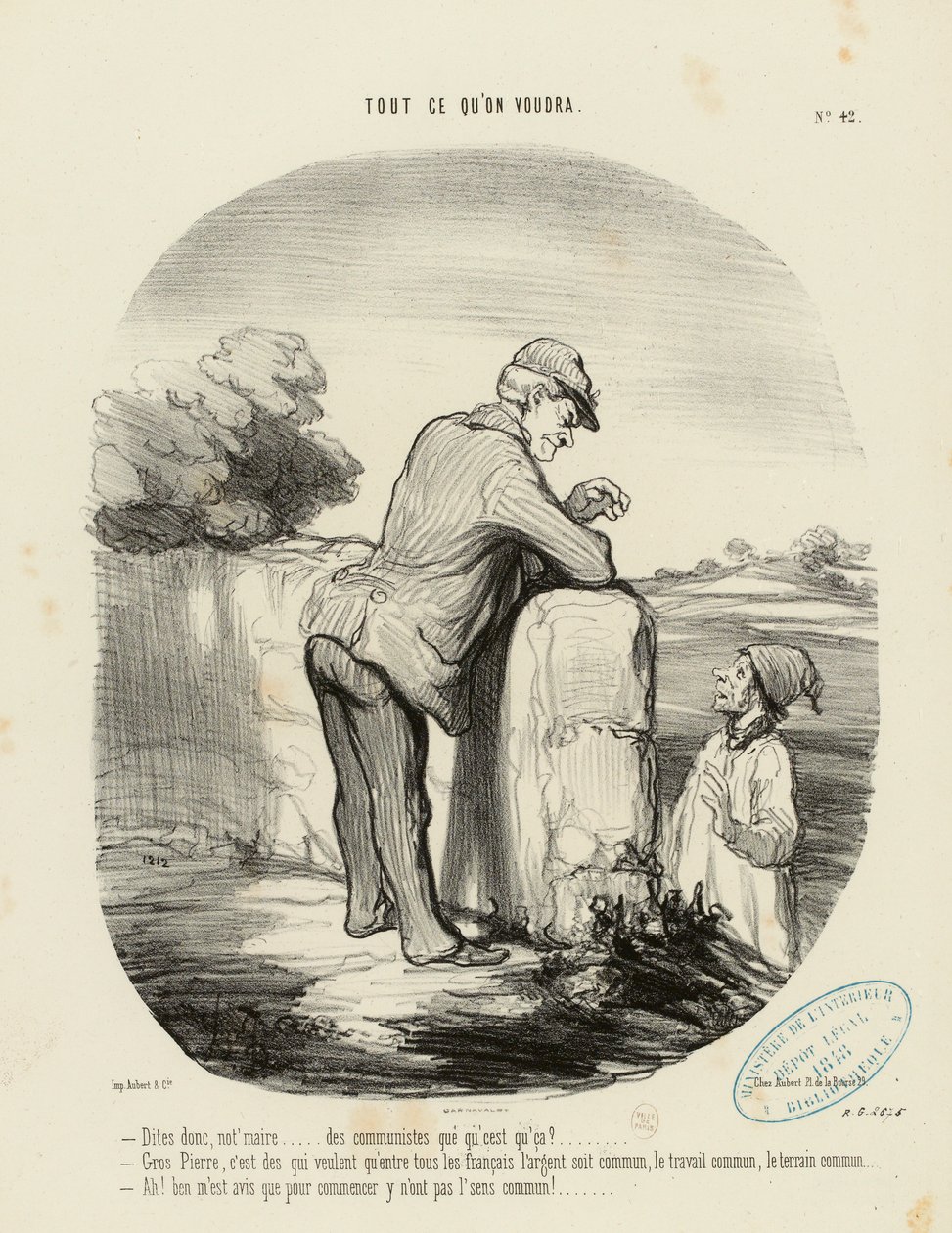 Tout ce qu'on voudra Nr. 42: - Sagen Sie mal, Herr Bürgermeister... was sind Kommunisten? ... - Honoré Daumier