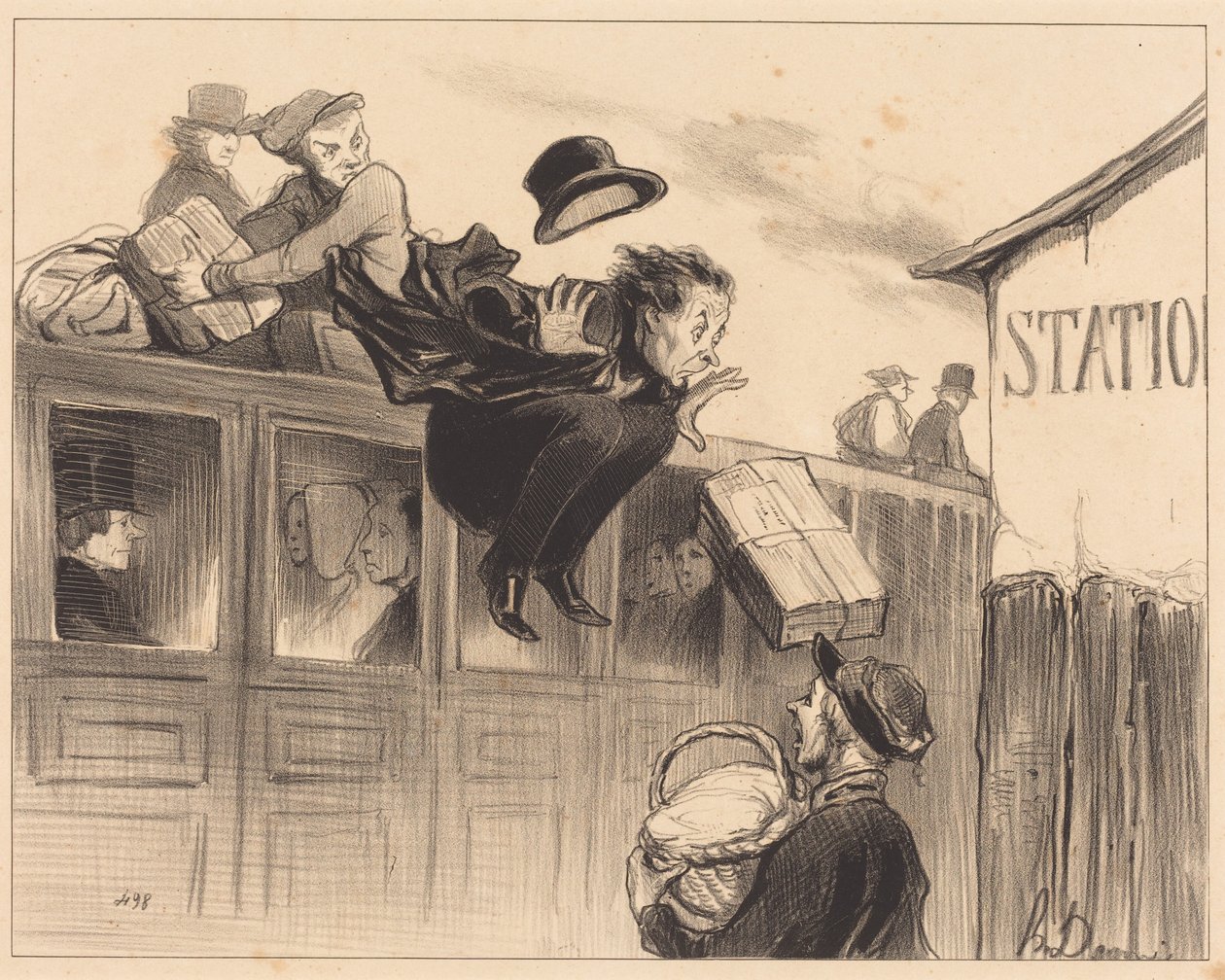 Trente secondes de station - Honoré Daumier