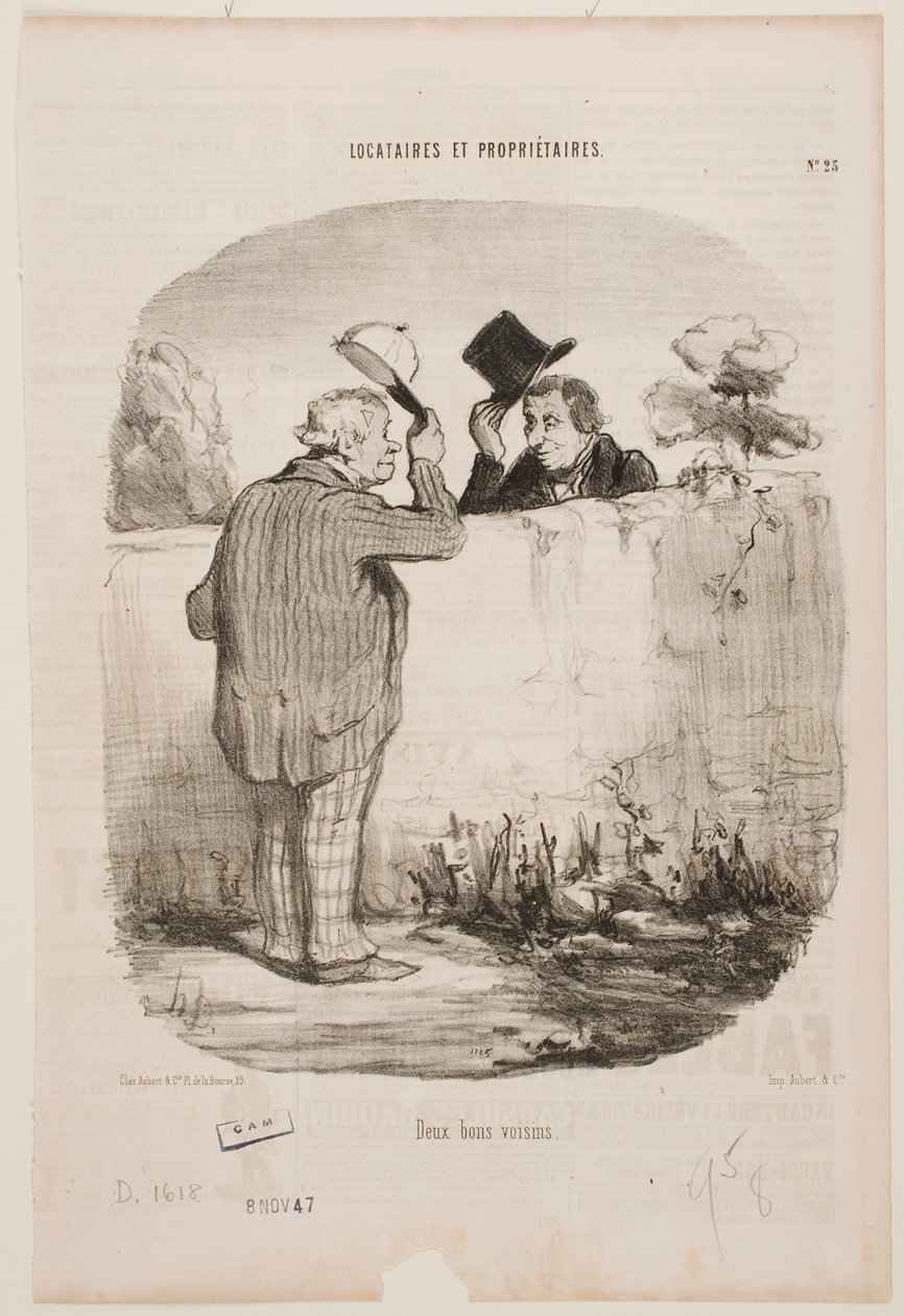 Deux bons voisins - Honoré Daumier