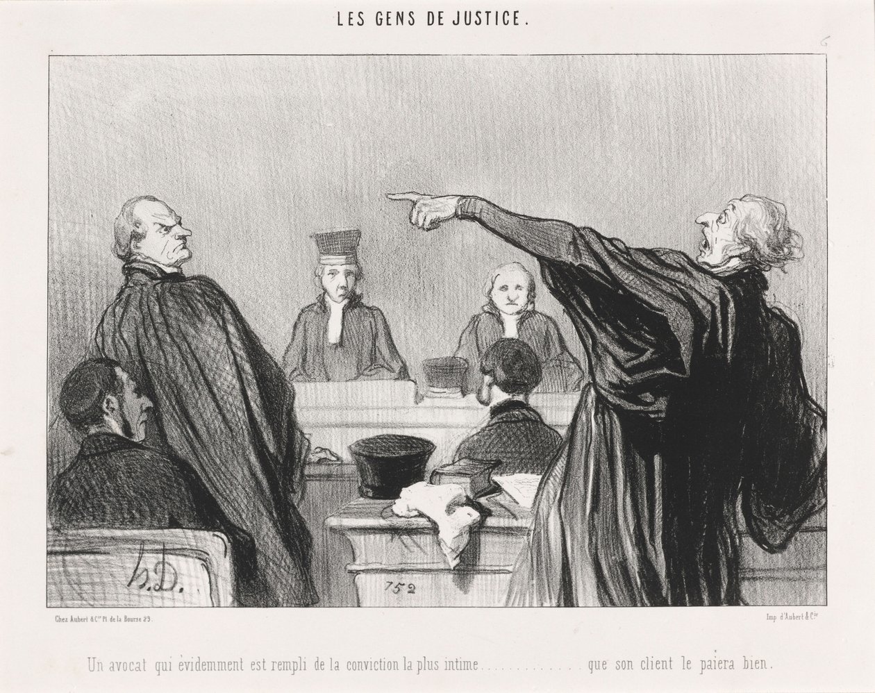 Un Avocat qui est... rempli de la conviction... intime... - Honoré Daumier