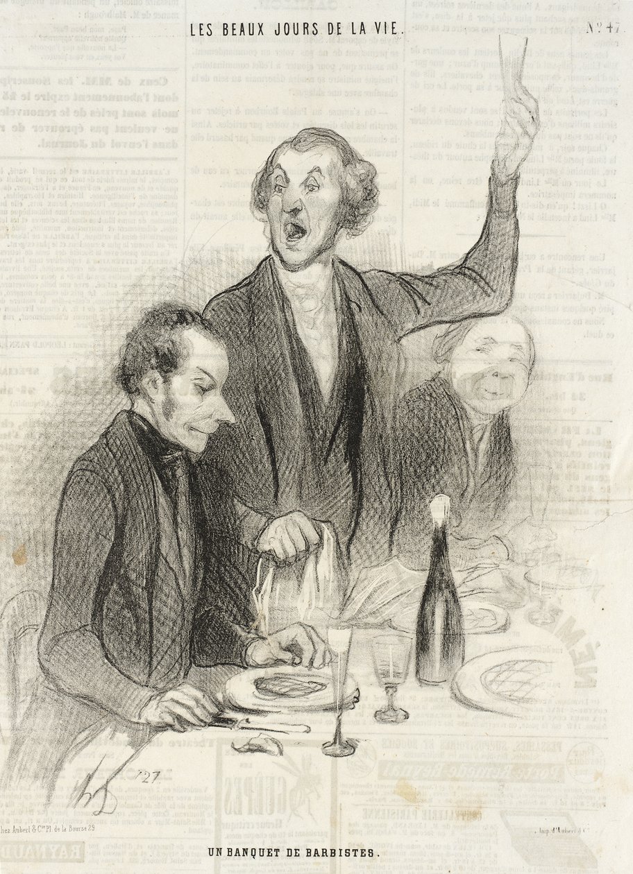 Un banquet de barbistes - Honoré Daumier