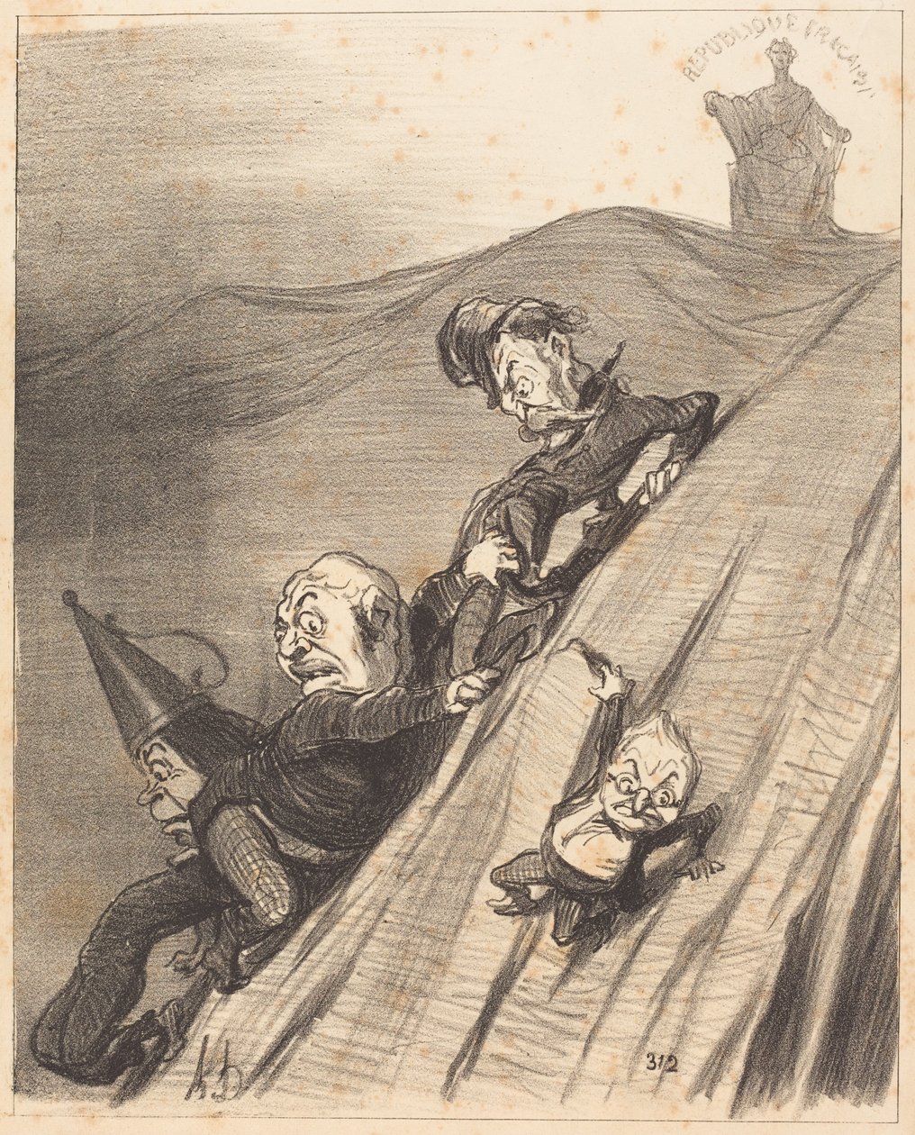 Un Chemin dangereux - Honoré Daumier