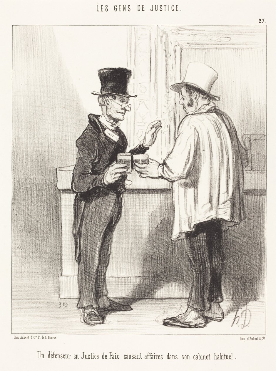 Un Défenseur... causant... dans son cabinet habituel - Honoré Daumier