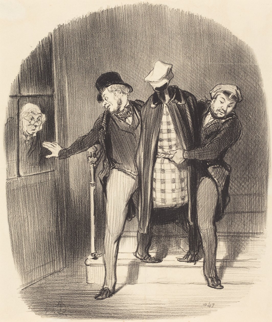 Un Déménagement furtif - Honoré Daumier