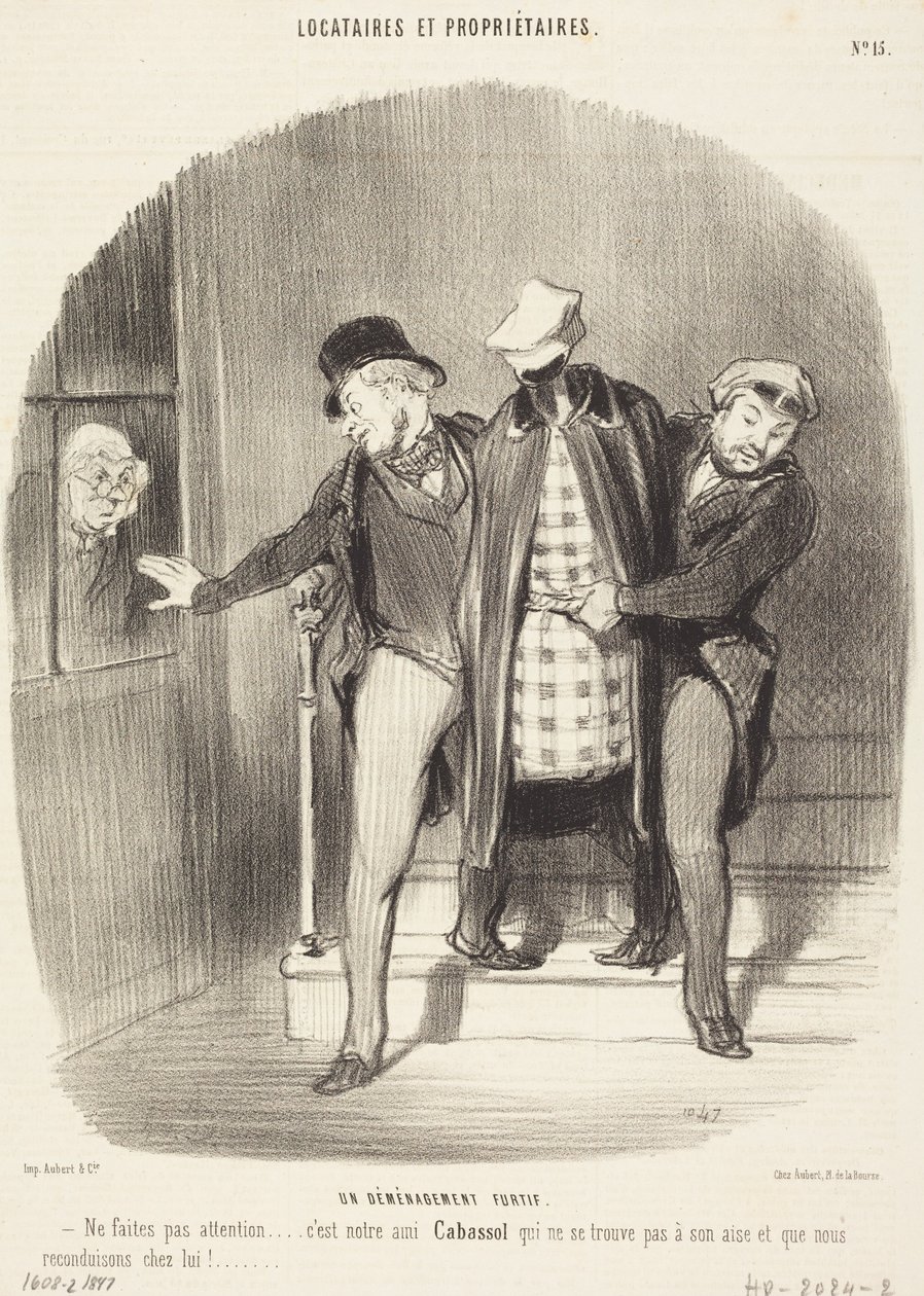 Un déménagement furtif - Honoré Daumier