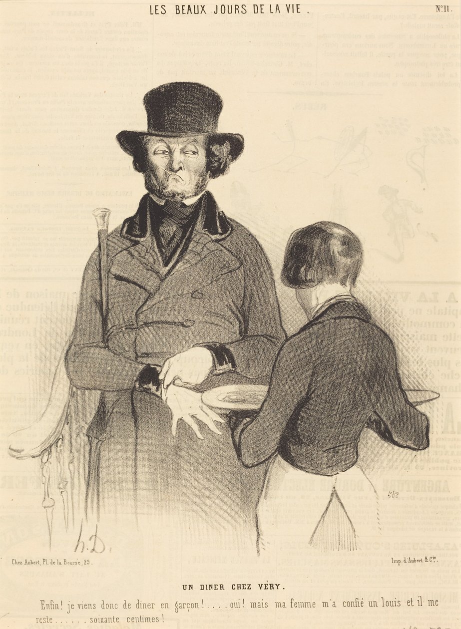 Un Diner chez Véry - Honoré Daumier