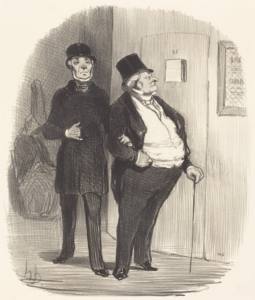 Un jour de représentation à bénéfice... - Honoré Daumier