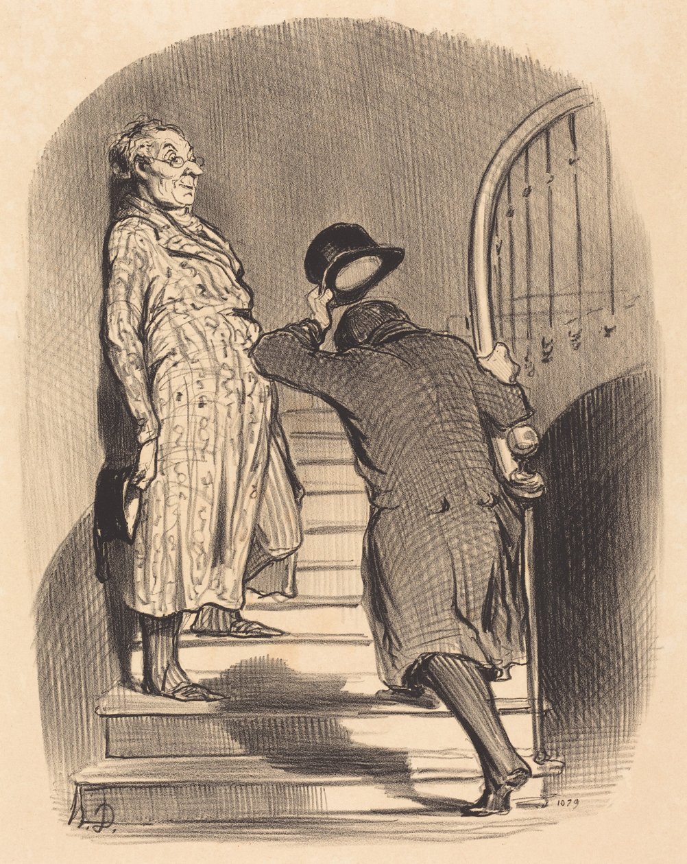 Un Locataire qui paie exactement son terme - Honoré Daumier