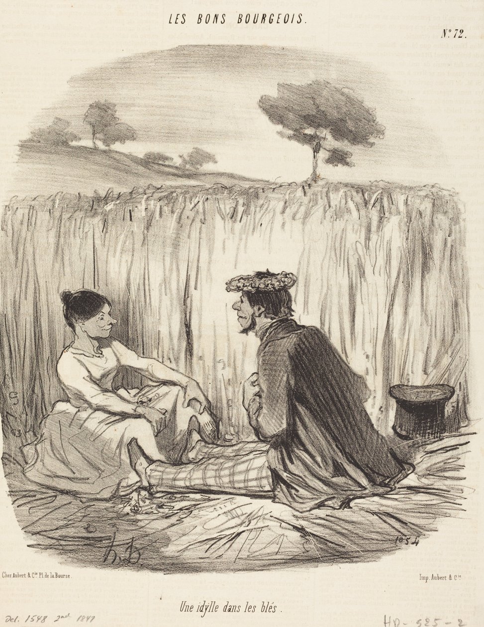 Une idylle dans les blés - Honoré Daumier