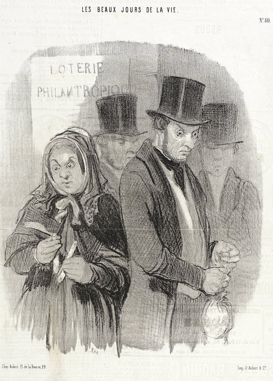 Une Loterie Philantropique. - Honoré Daumier