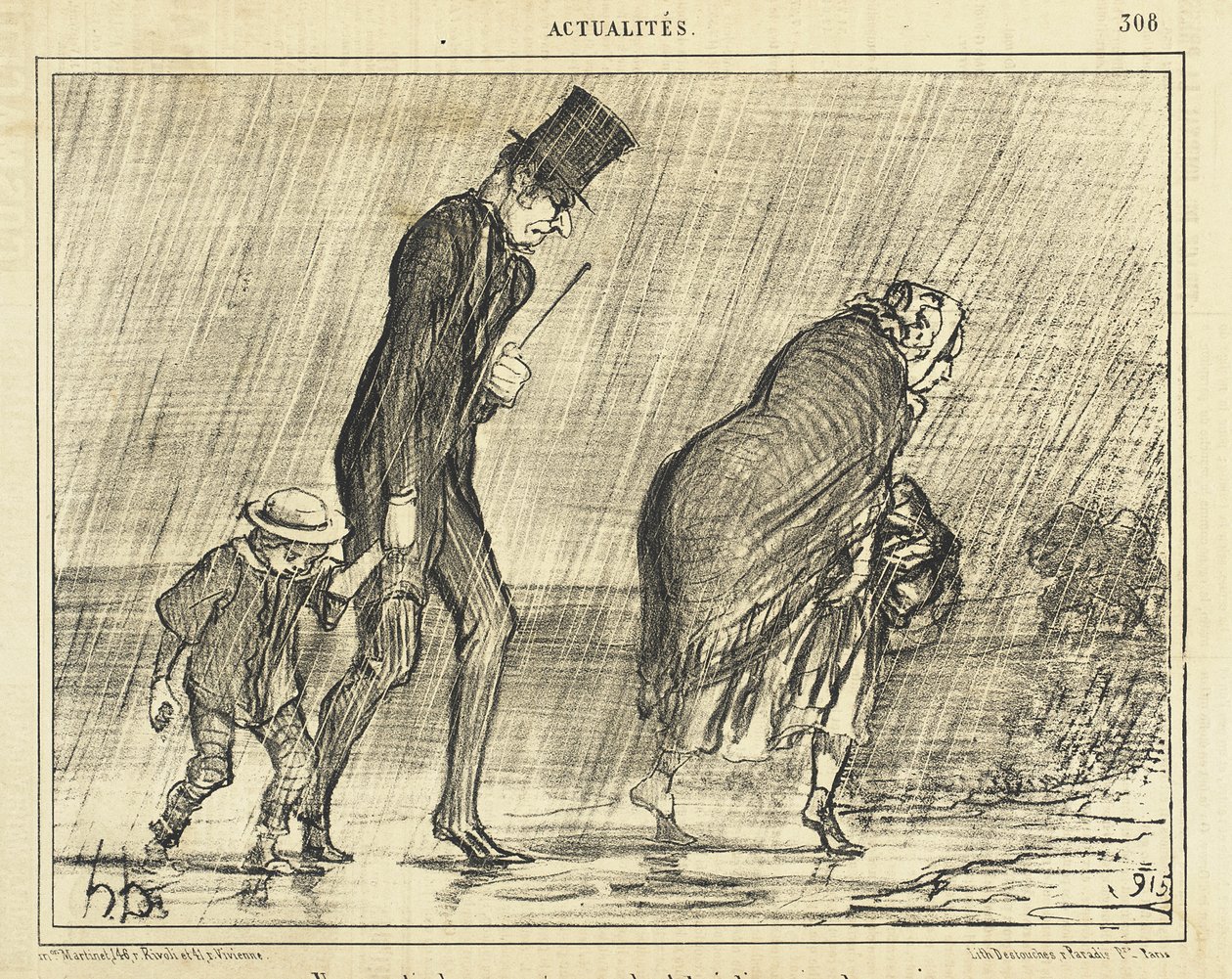 Une Partie de campagne pendant le joli mois de mai... - Honoré Daumier