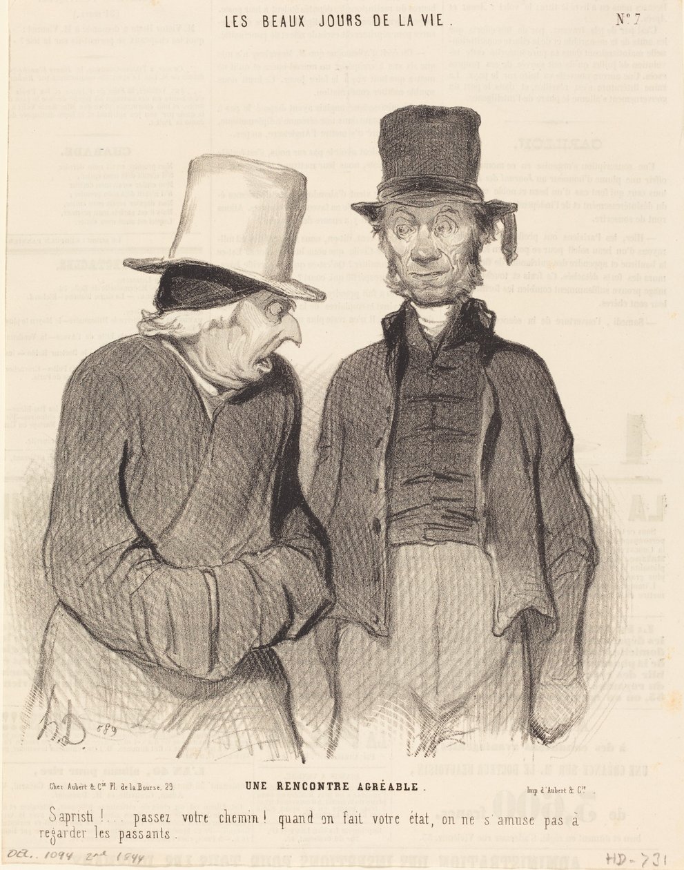 Une rencontre agréable - Honoré Daumier