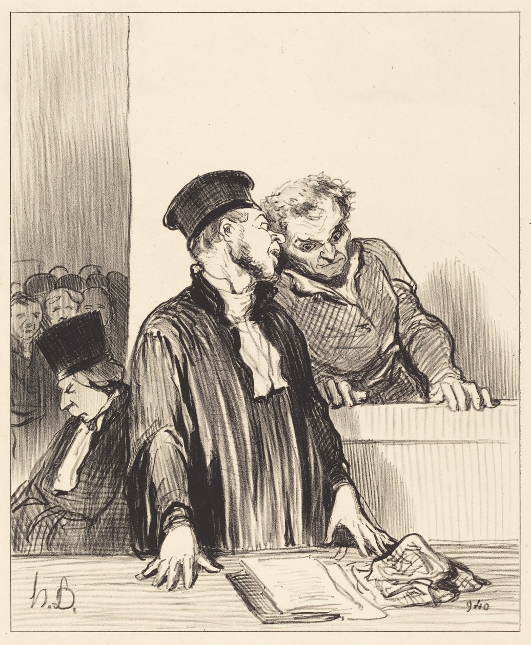 Voila le ministère public qui vous dit des choses... désagréables... - Honoré Daumier