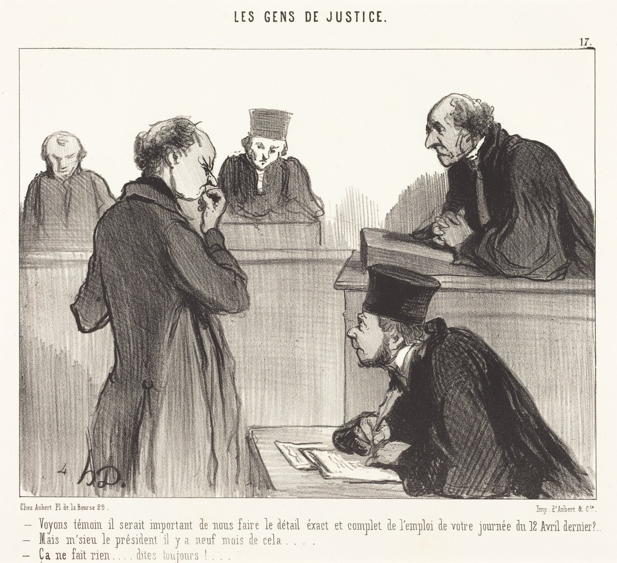 Voyons témoin il serait important de... - Honoré Daumier