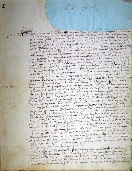 Première page du manuscrit de 