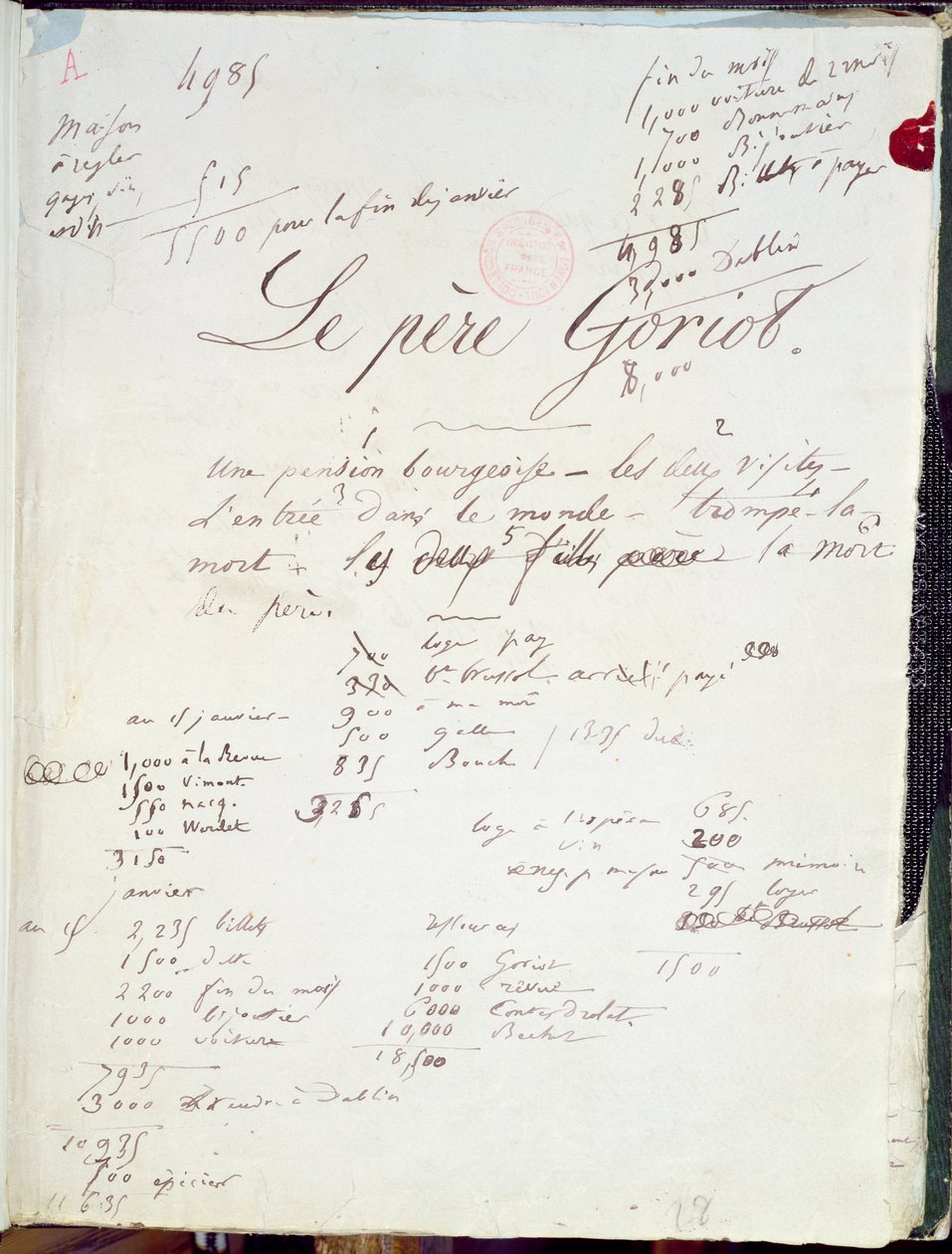 Page manuscrite de 