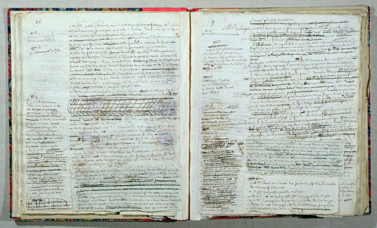 Pages 26 et 27 du manuscrit de 