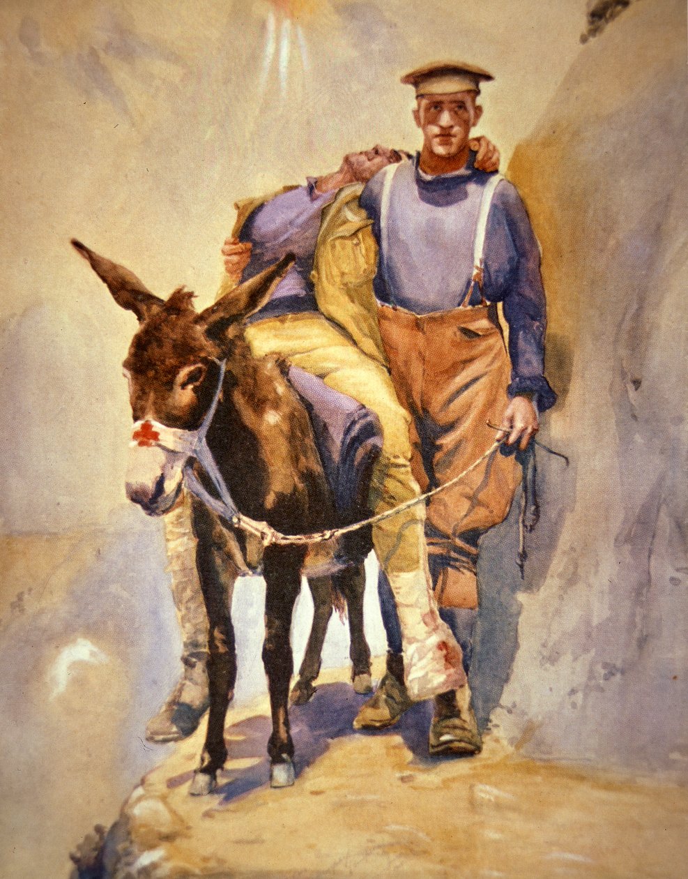 John Simpson Kirkpatrick du 3e Ambulance de campagne australienne qui, avec son âne, a sauvé des soldats blessés à Gallipoli en 1915 - Horace Moore-Jones