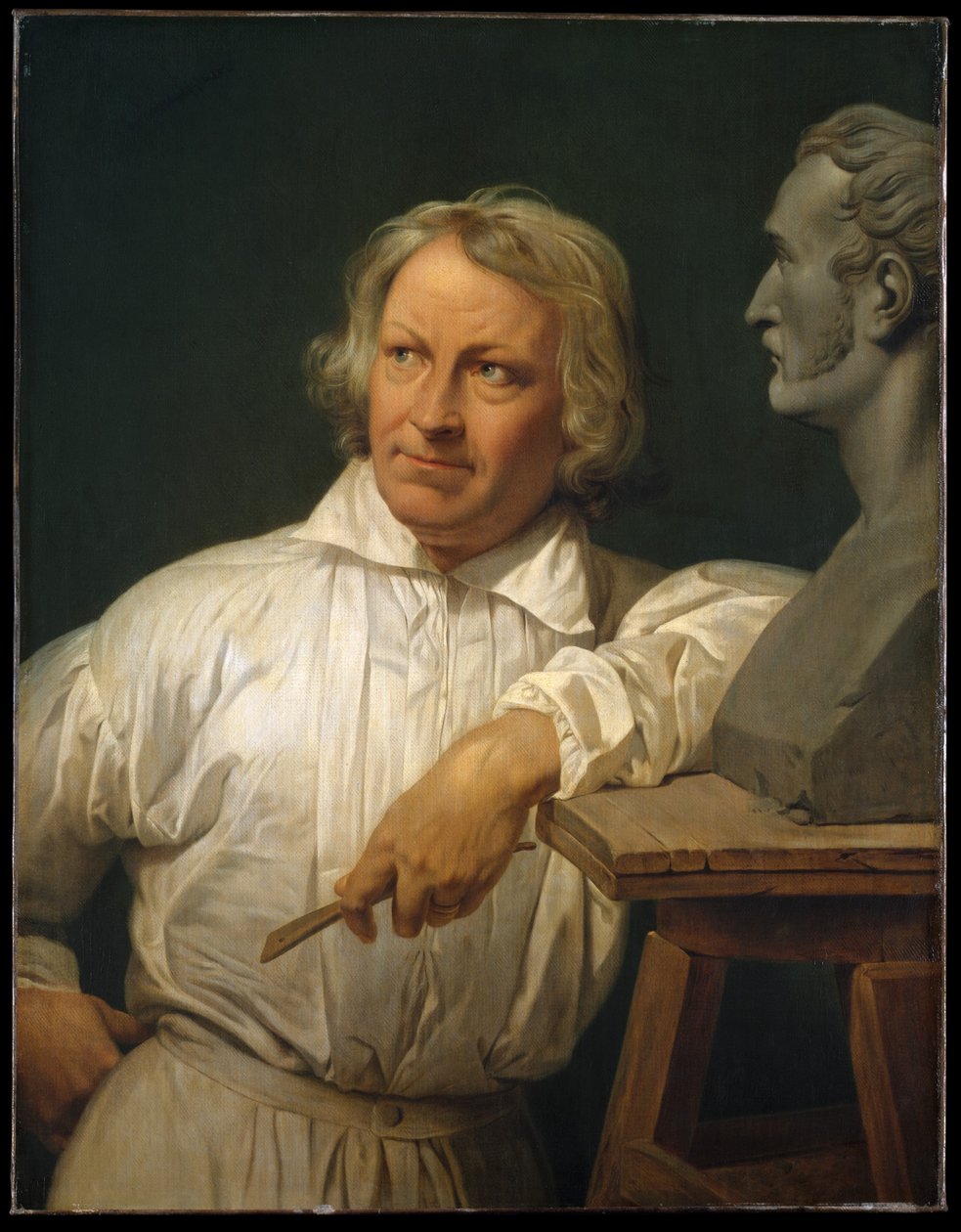 Bertel Thorvaldsen (1768-1844) avec le buste d