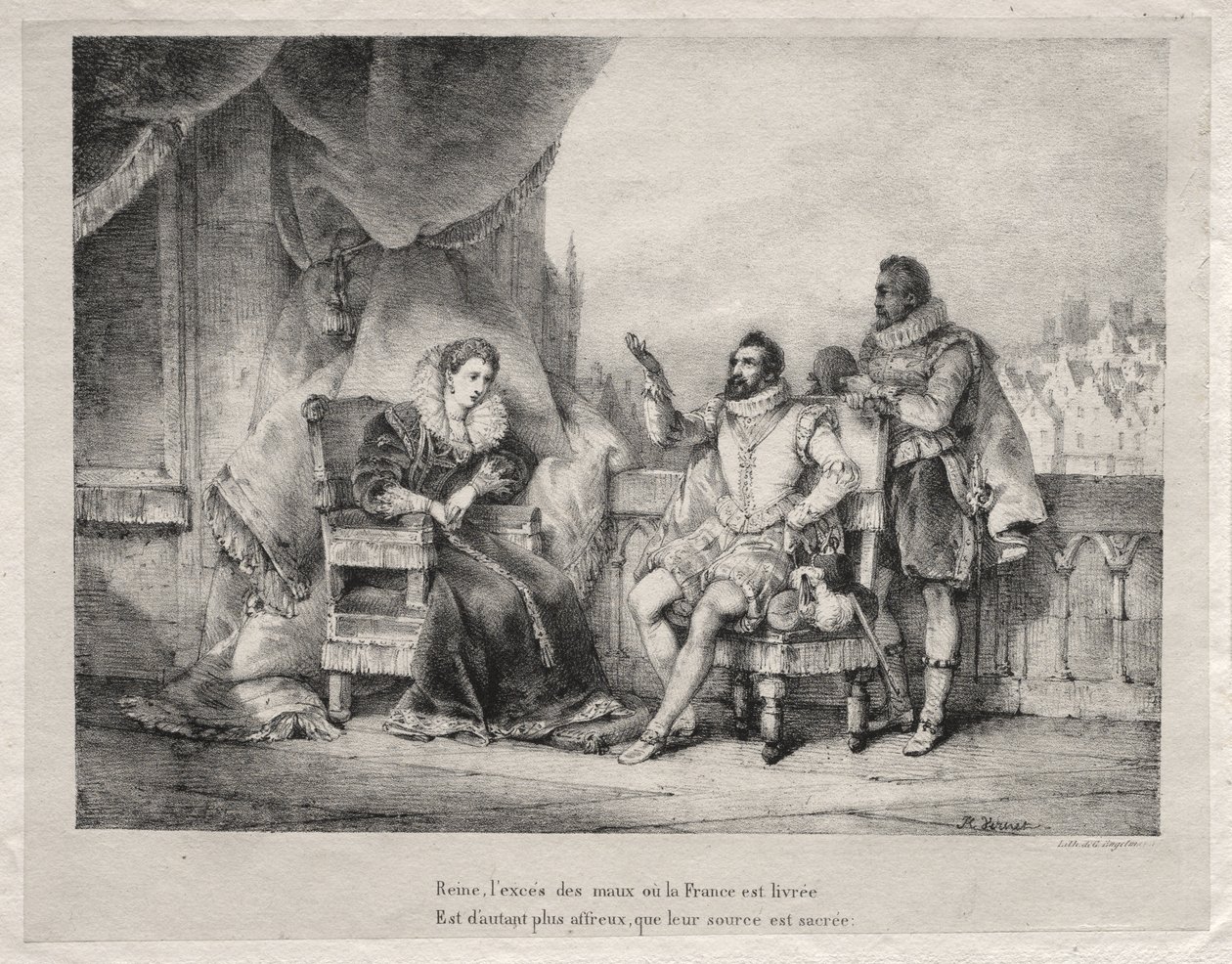 Marie de Médicis et Henri IV de France - Horace Vernet
