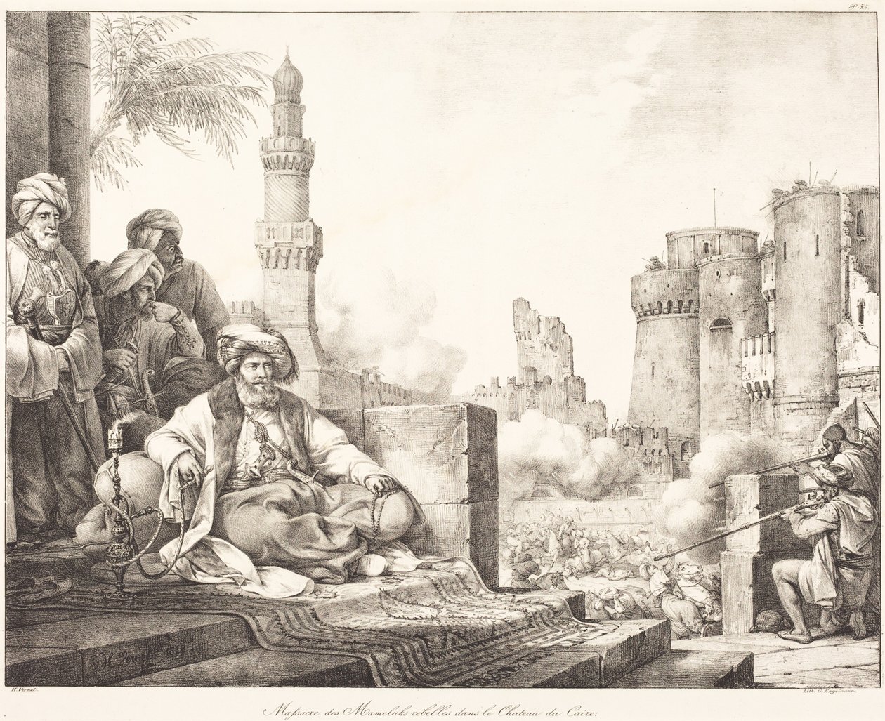 Massacre des Mameluks Rebelles dans le Château de Caire - Horace Vernet