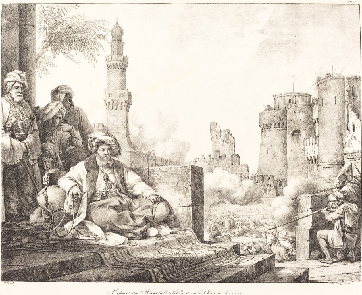Massacre des mamelouks rebelles dans le château du Caire - Emile Jean Horace Vernet