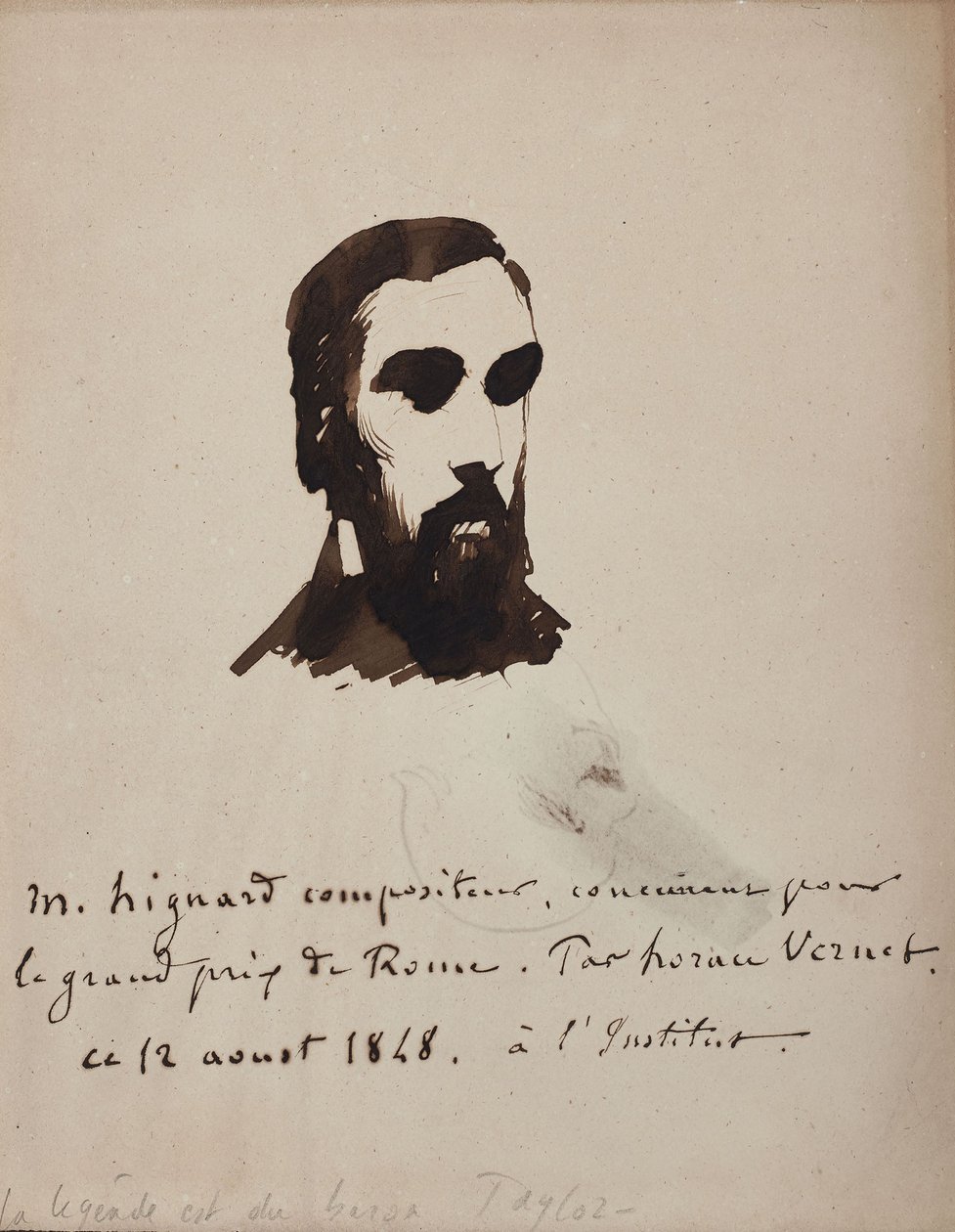 Portrait du compositeur Aristide Hignard - Emile Jean Horace Vernet