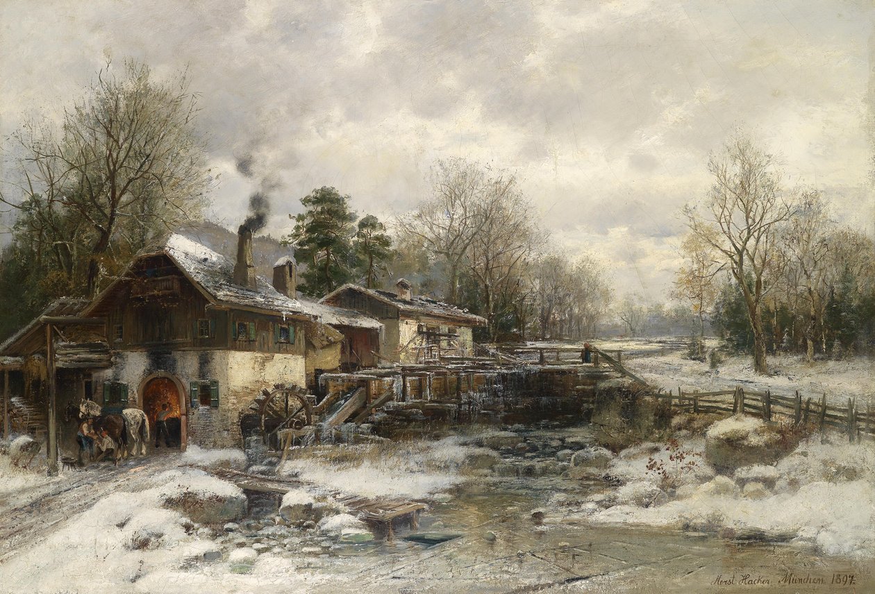 Forgeron en hiver - Horst Hacker