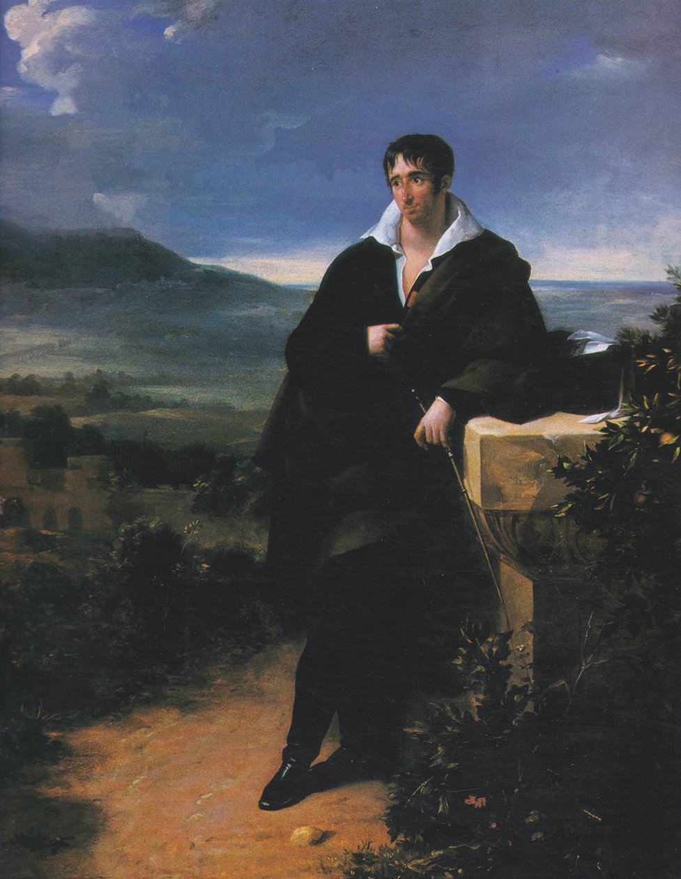 Portrait de Camille de Tournon en pied dans la campagne romaine - Hortense Haudebourt Lescot