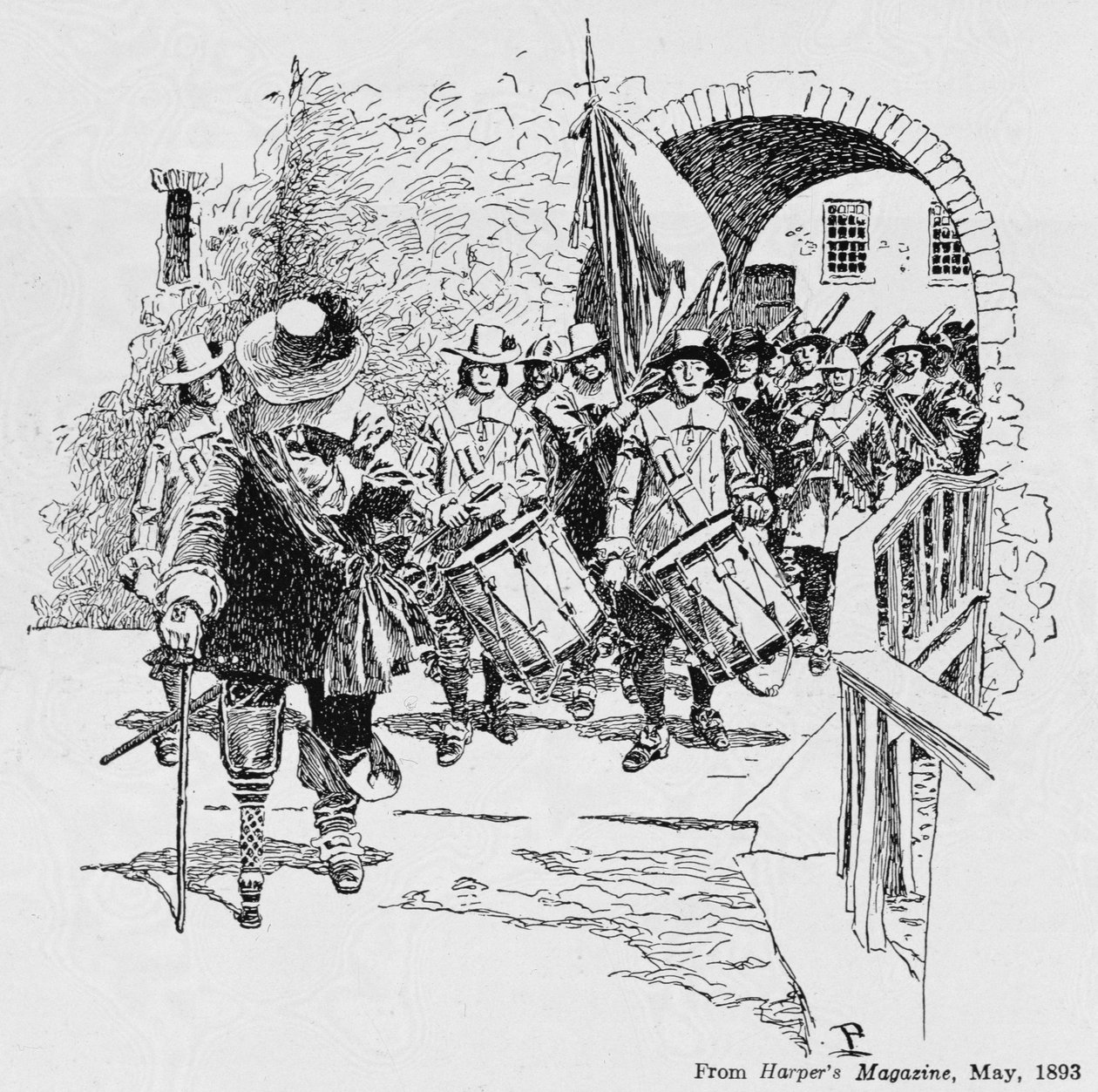 Stuyvesant rendant le Fort Amsterdam aux Anglais, de Harper