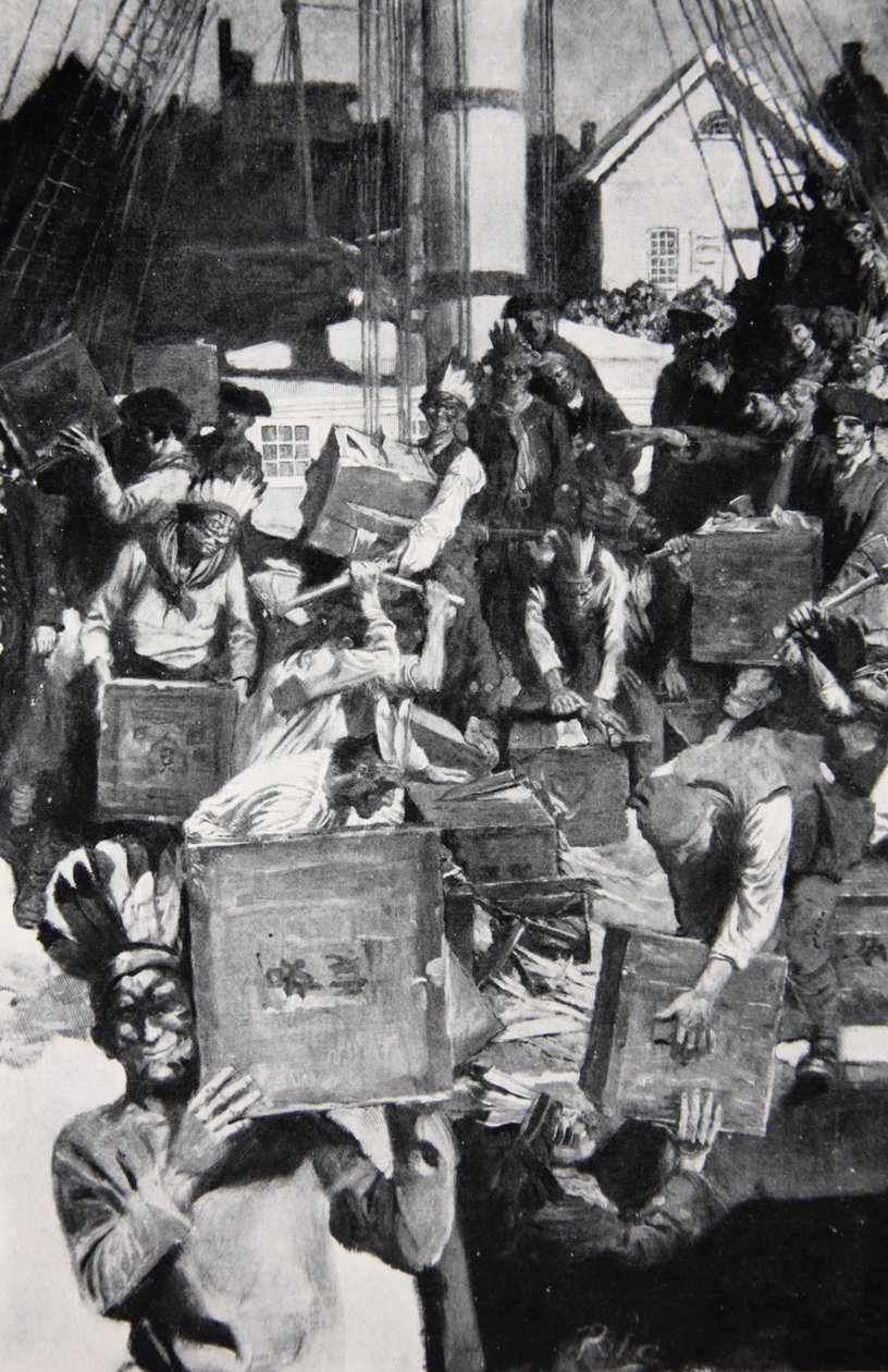 La Boston Tea Party, illustration de Harper