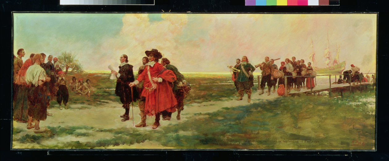 Le Débarquement de Carteret dans le New Jersey - Howard Pyle