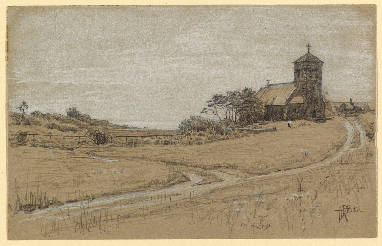 Dessin, paysage, 1880-90 - Howard Russell Butler