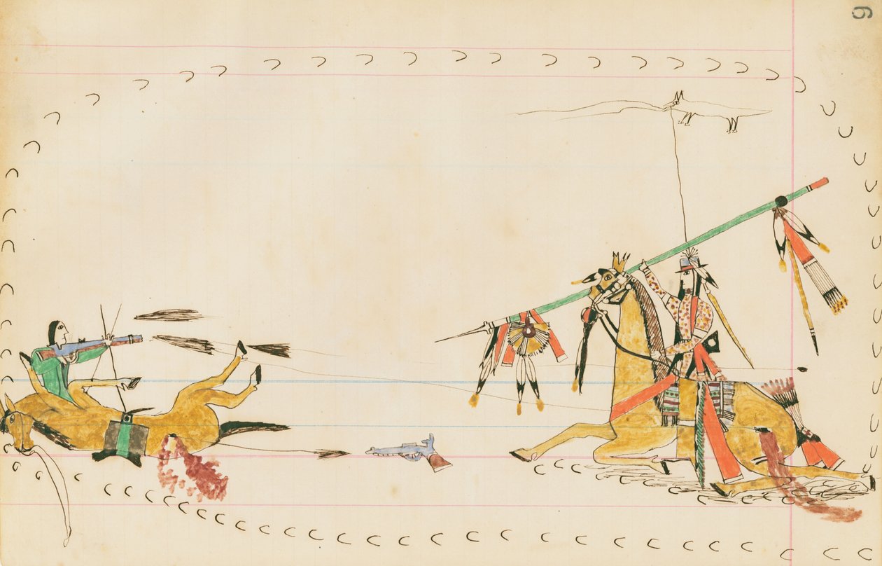 Loup hurlant et un autre guerrier, 1874-75 - Howling Wolf