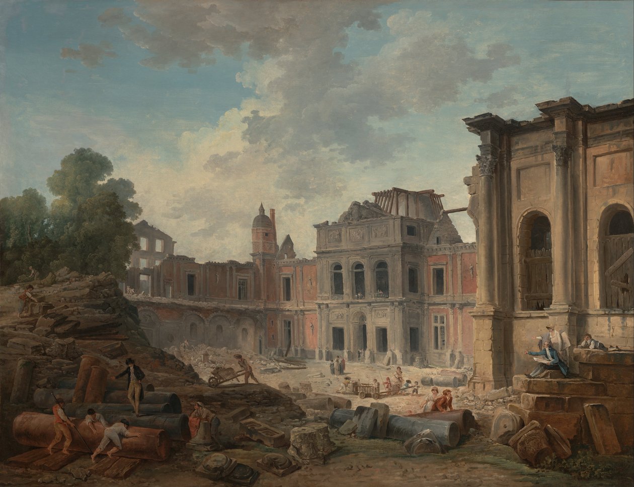 Démolition du château de Meudon - Hubert Robert