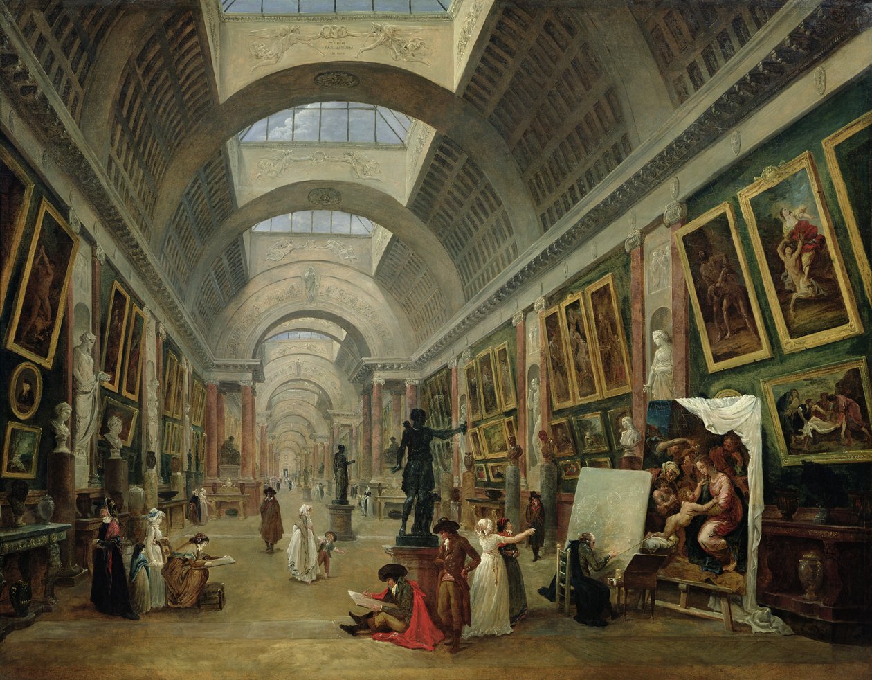 Vue de la Grande Galerie du Louvre, 1796 - Hubert Robert