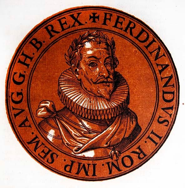 Portrait Médaillon de Ferdinand II, Empereur du Saint-Empire Romain - Hubert (after) Goltzius