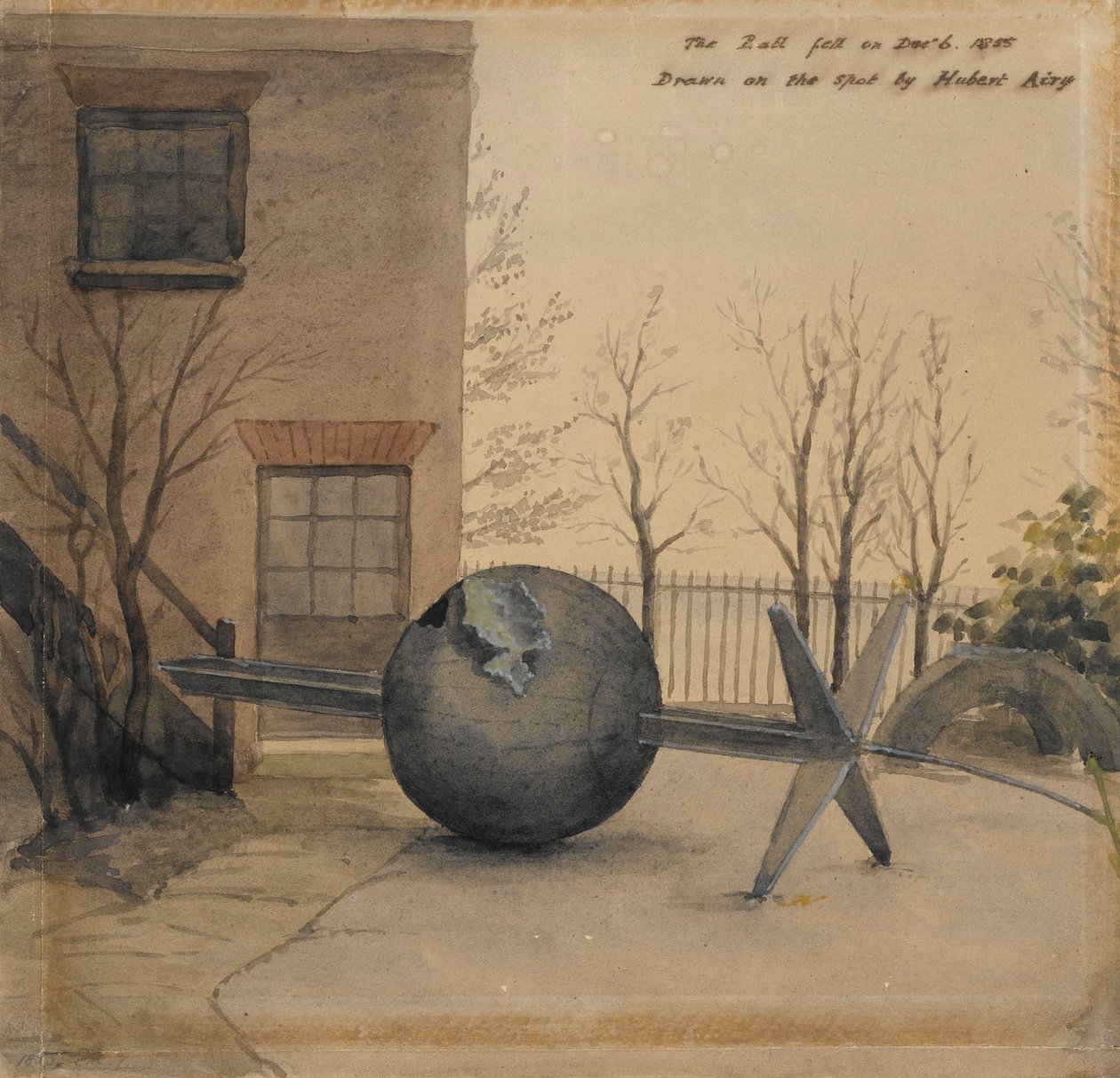 Boule de temps tombée dans la cour de l