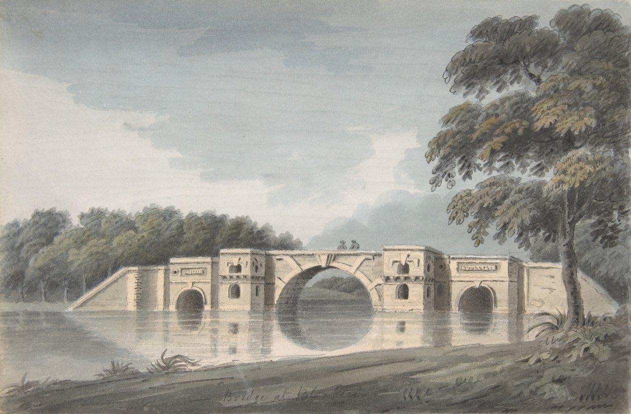 Pont au Palais de Blenheim (recto), Cathédrale de York (verso) - Hubert Cornish