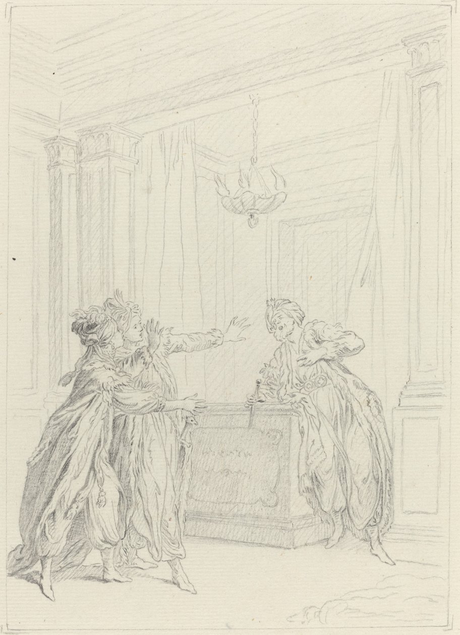 Calmine, quel objet vient effrayer ma vue? - Hubert Francois Gravelot